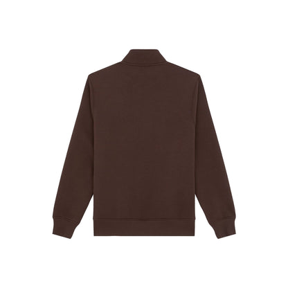 Dickies Oakport Quarter Zip Sweat Chocolate Brown