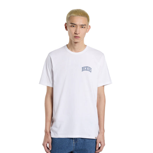 Dickies Aitkin Chest T-Shirt White/Blue  - DK0A4Y8OWHX