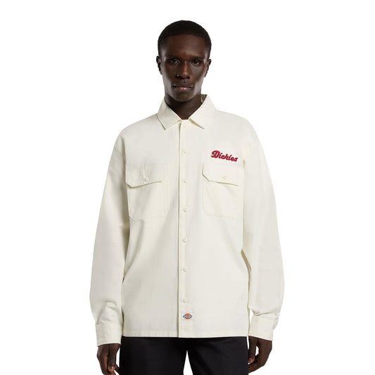 Dickies Lewistown LS Shirt Egret  - DK0A4Z7PC48