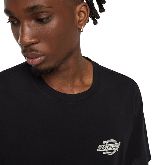 Dickies Wood Logo SS Tee Black  - DK0A4ZATBLK
