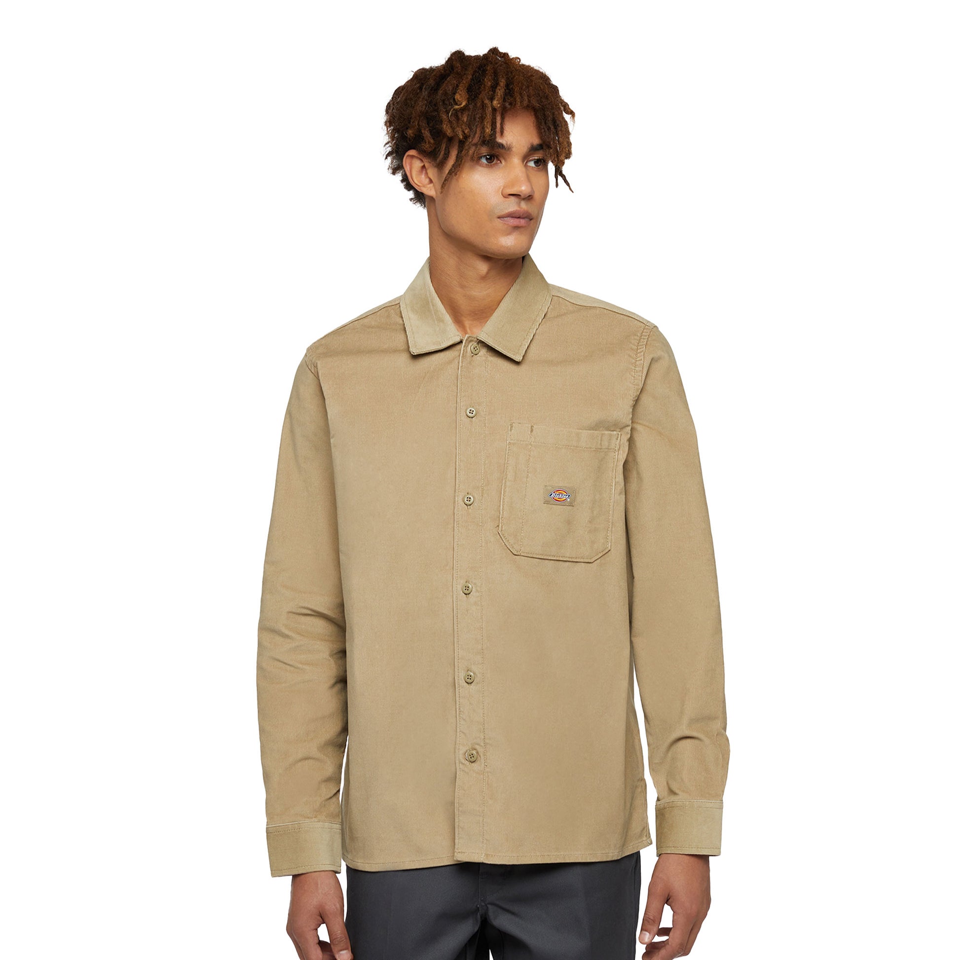 Dickies Corduroy Shirt LS Khaki  - DK0A8652KHK
