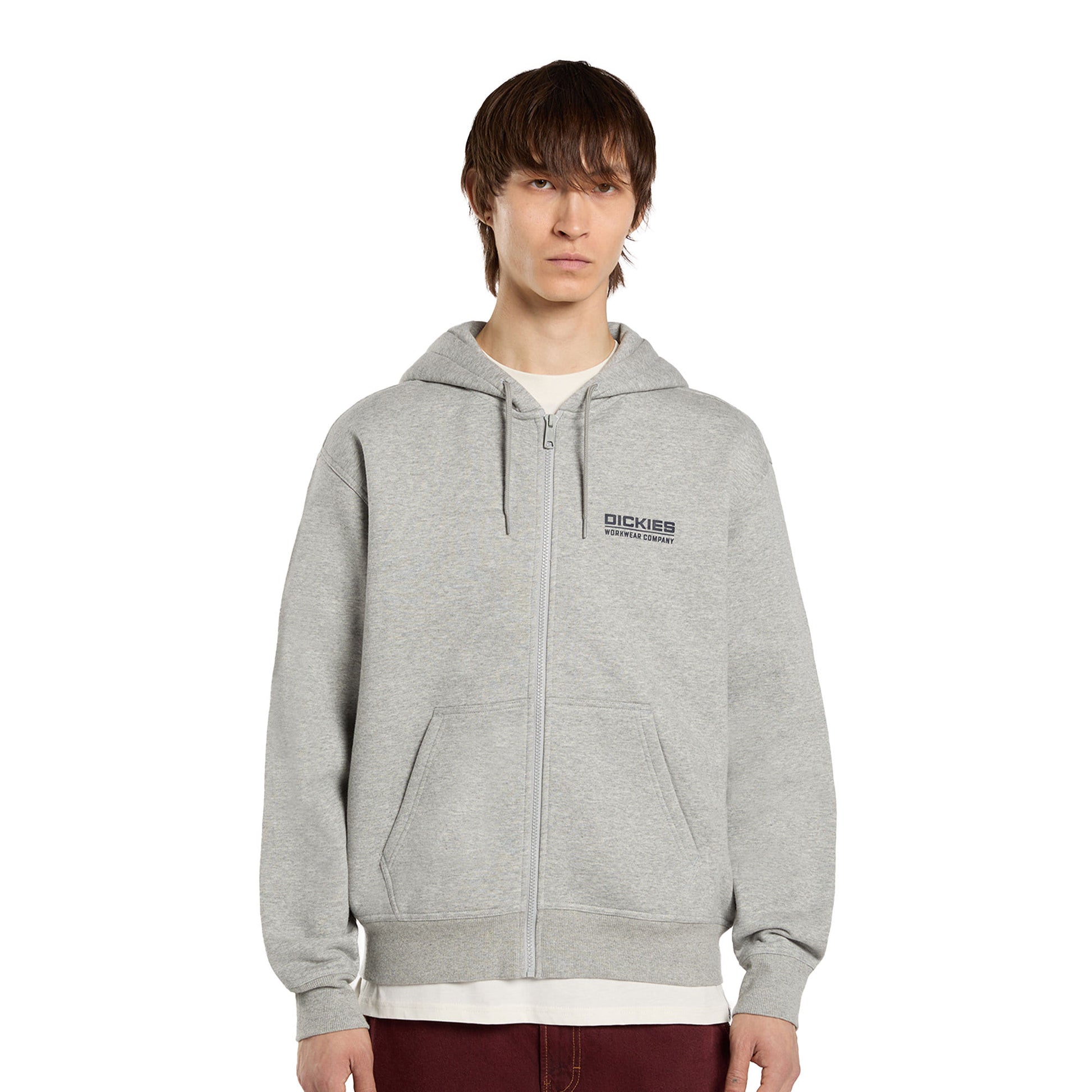 Dickies Bolivar FZ Hoodie Grey Melange  - DK0A88L5GYM