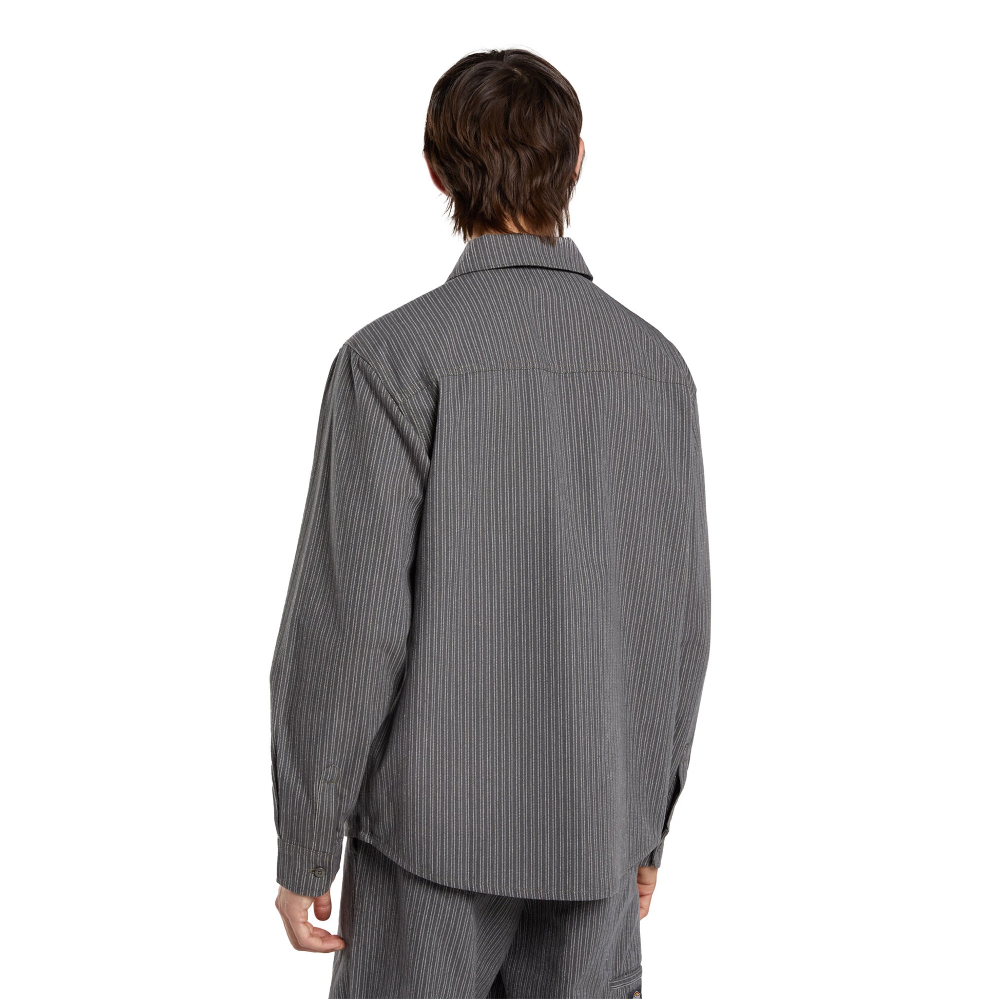 Dickies Lima Pinstripe LS Shirt Charcoal  - DK0A88O20CH