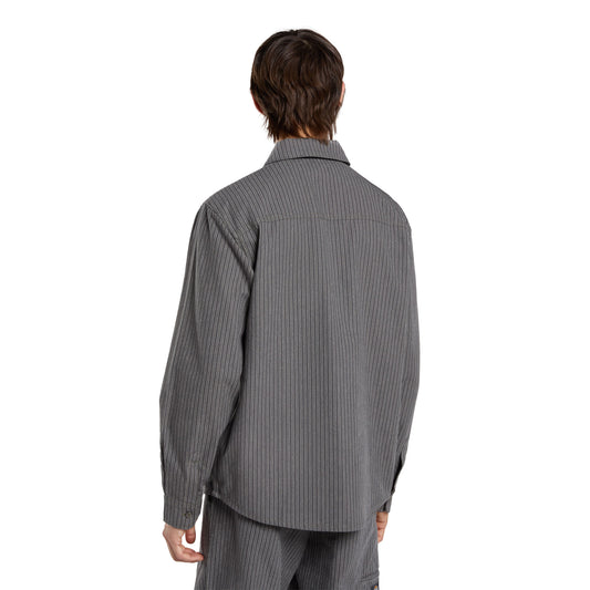 Dickies Lima Pinstripe LS Shirt Charcoal  - DK0A88O20CH