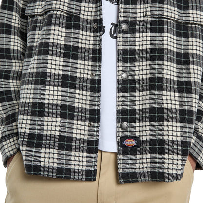 Dickies Laughlin Hooded Flannel Shacket Black
