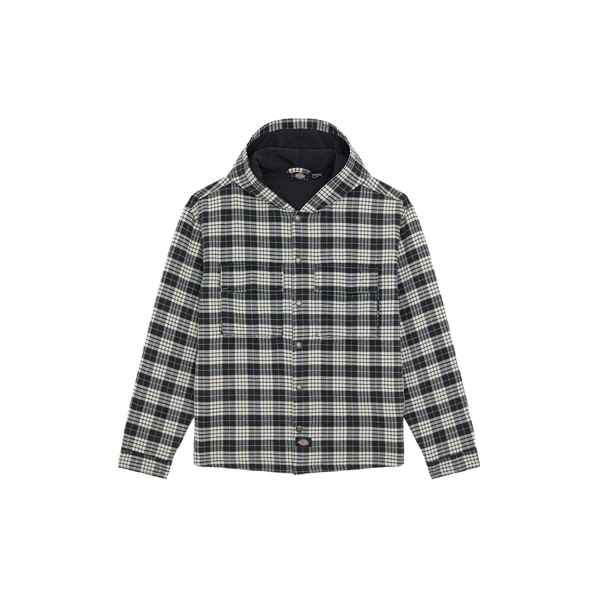 Dickies Laughlin Hooded Flannel Shacket Black