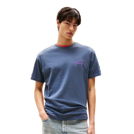 Tommy Jeans Relaxed Faded Graphic Logo Tee Dark Night Navy  - DM0DM20768C1G
