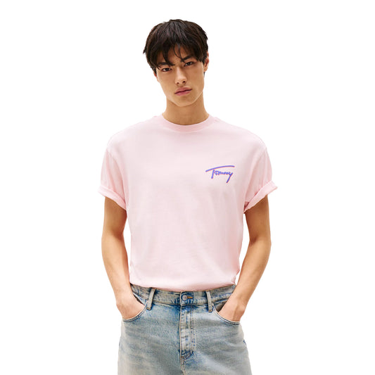 Tommy Jeans Relaxed Faded Graphic Logo Tee Precious Pink  - DM0DM20768TH3