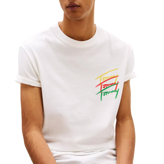 Tommy Jeans Regular Twisted Signature Tee Ecru  - DM0DM20771YBL
