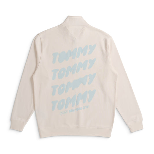 Tommy Jeans Bubble Logo Back Graphic Quarter Zip Sweatshirt  - DM0DM21865YBH