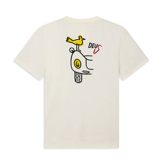 Deus Ex Machina Specter Rare Birds Tee Pristine White  - DMF241540A-PRW
