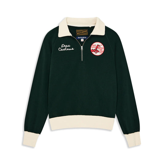 Deus Ex Machina Specter Zip Sweat Racing Green  - DMF248541-RGG