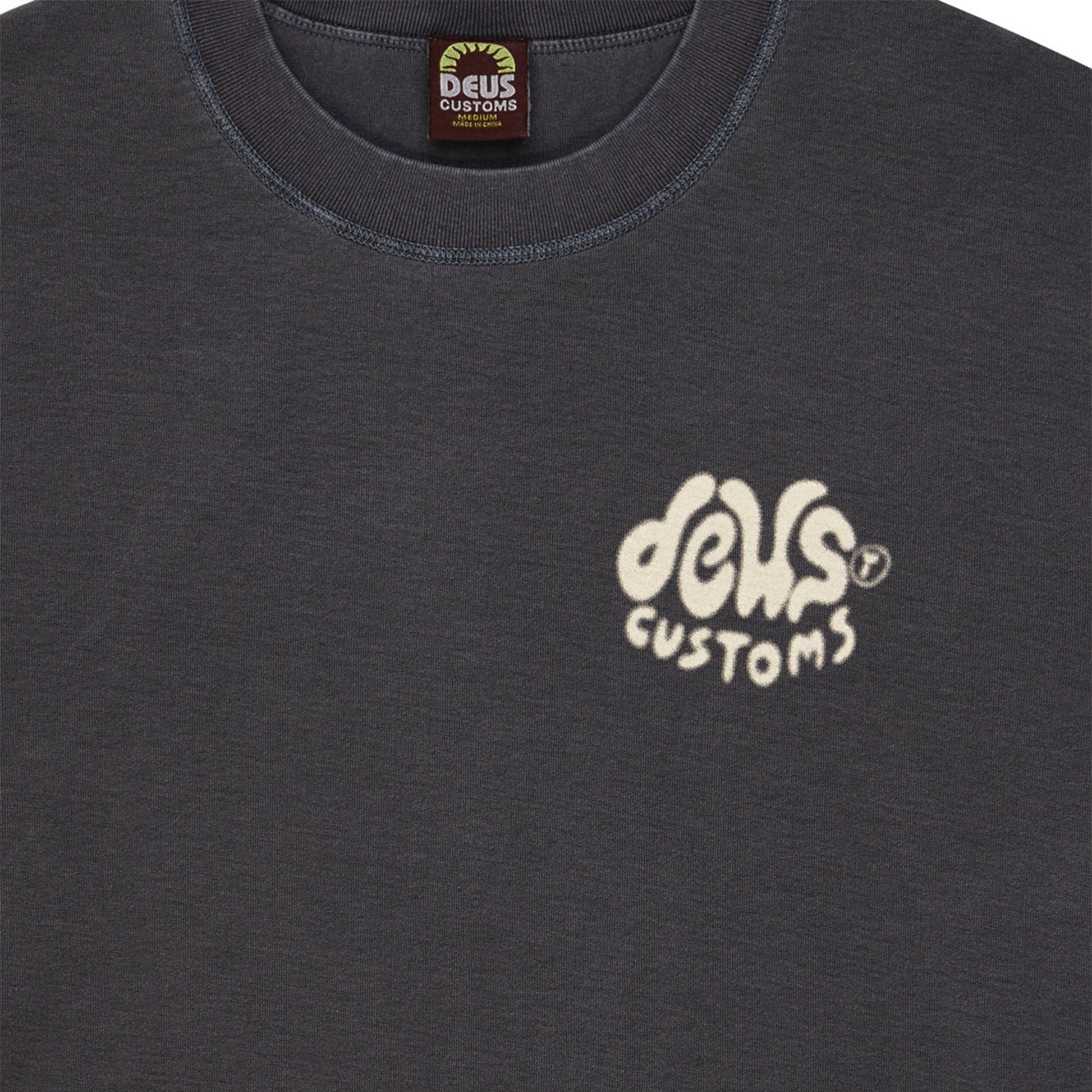 Deus Ex Machina Debris Reverse Tee Anthracite  - DMF251412-ATH