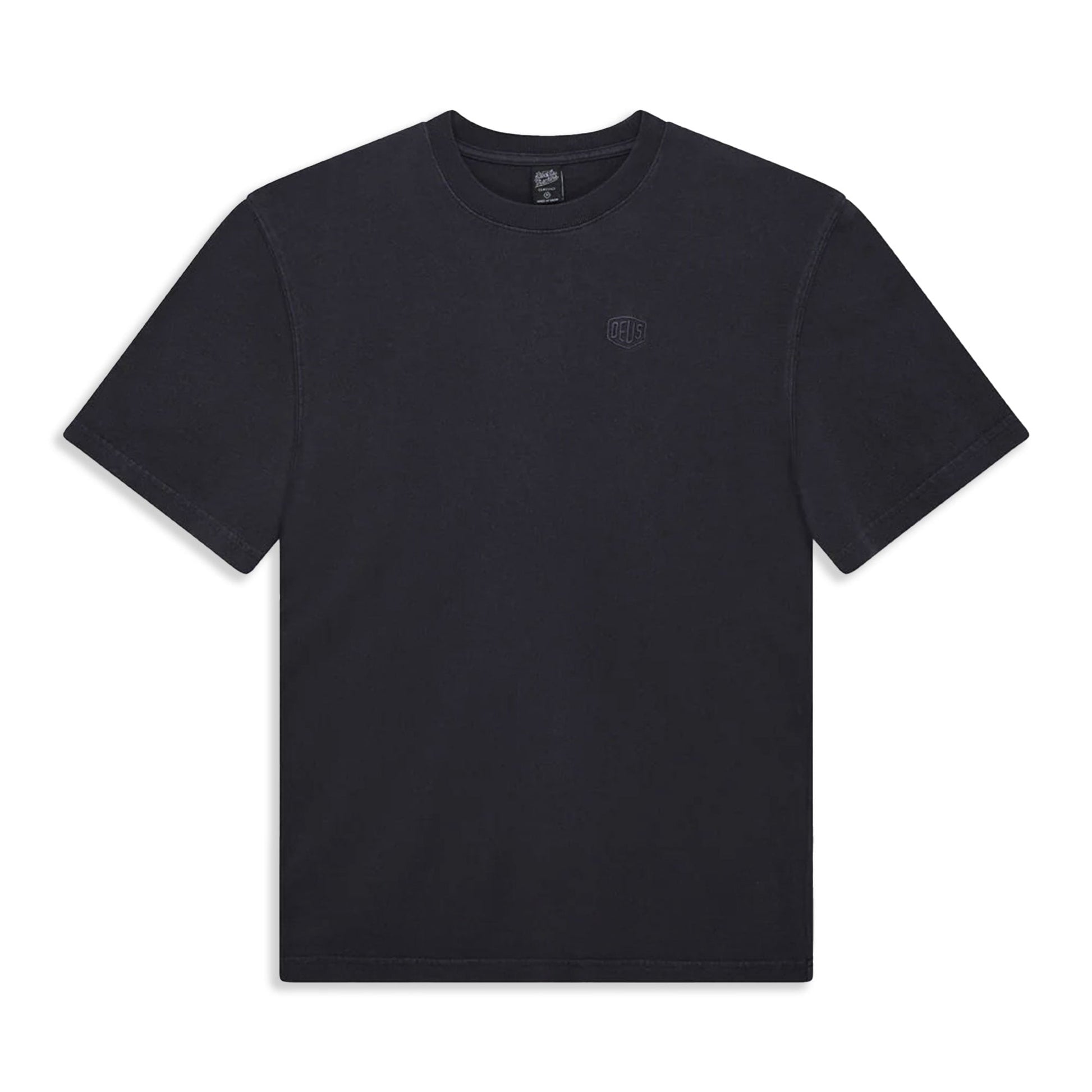 Deus Ex Machina Shield Garment Dyed Tee Black  - DMF251462-BLK