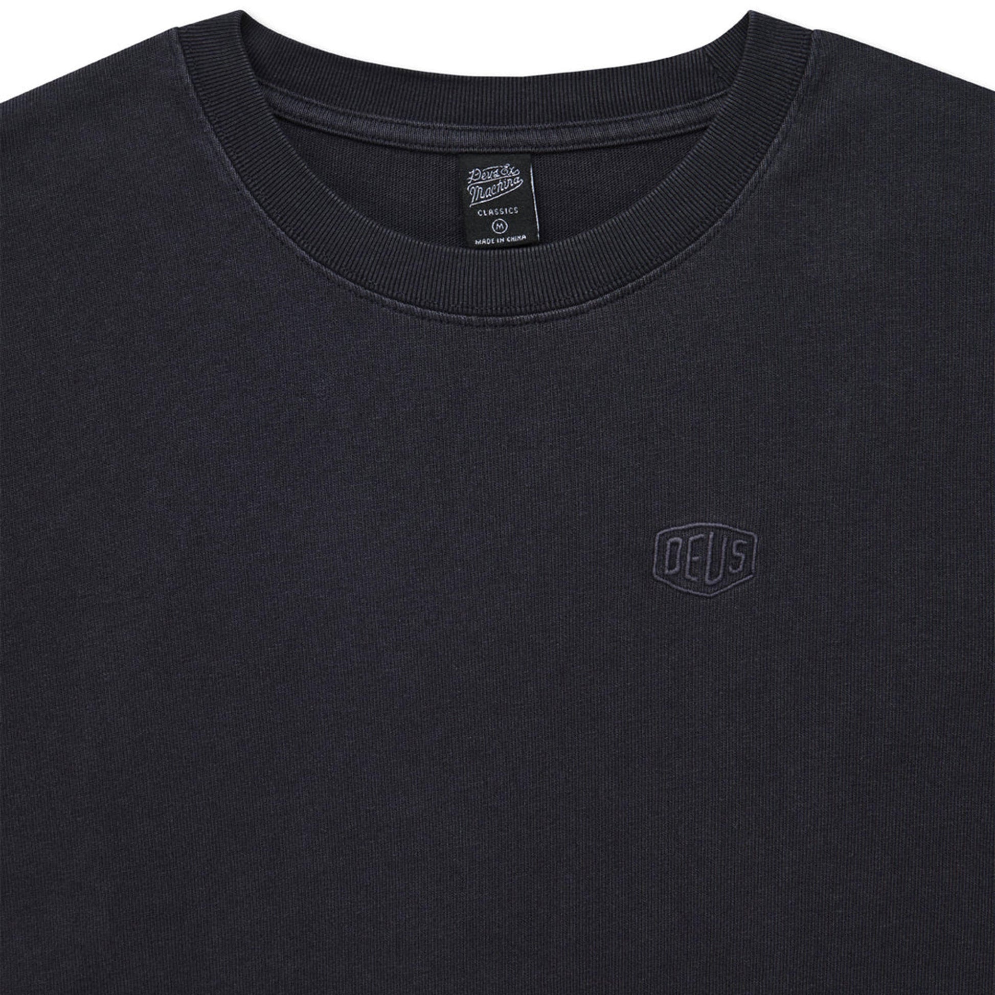 Deus Ex Machina Shield Garment Dyed Tee Black  - DMF251462-BLK