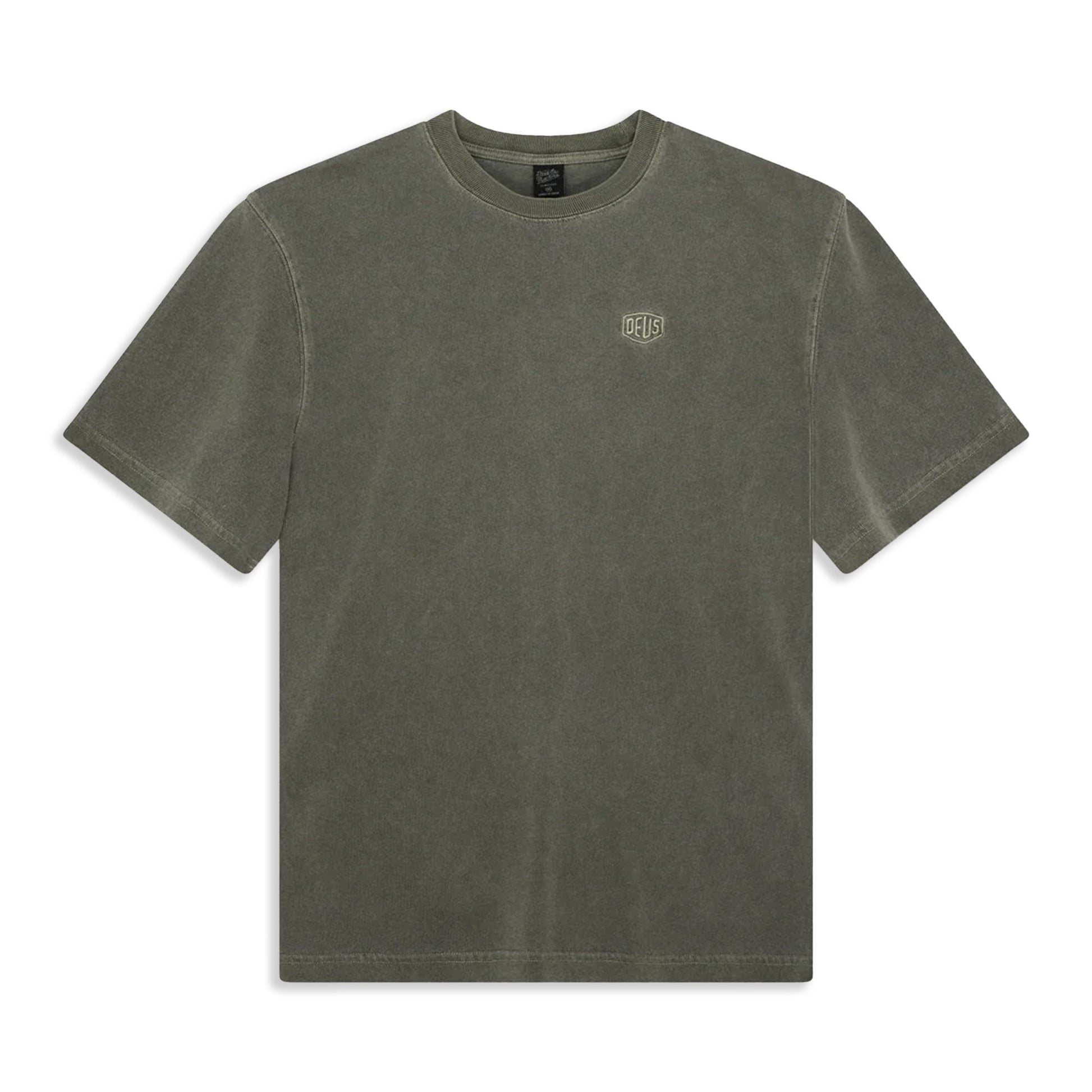Deus Ex Machina Shield Garment Dyed Tee Cypress Green  - DMF251462-CYP