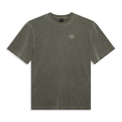 Deus Ex Machina Shield Garment Dyed Tee Cypress Green  - DMF251462-CYP