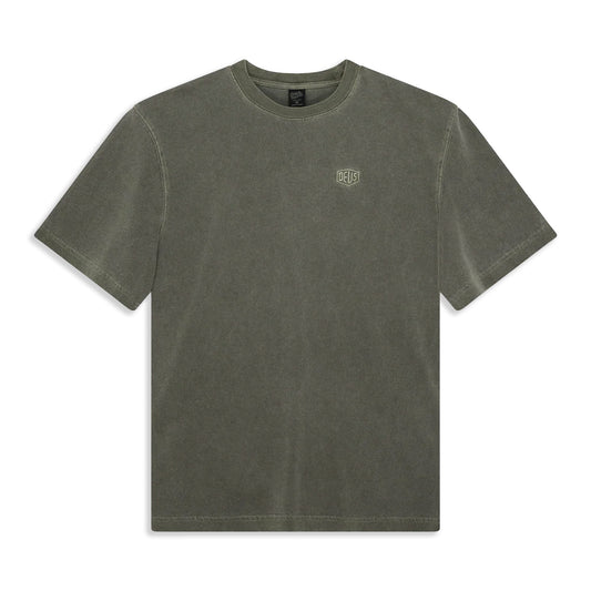 Deus Ex Machina Shield Garment Dyed Tee Cypress Green  - DMF251462-CYP