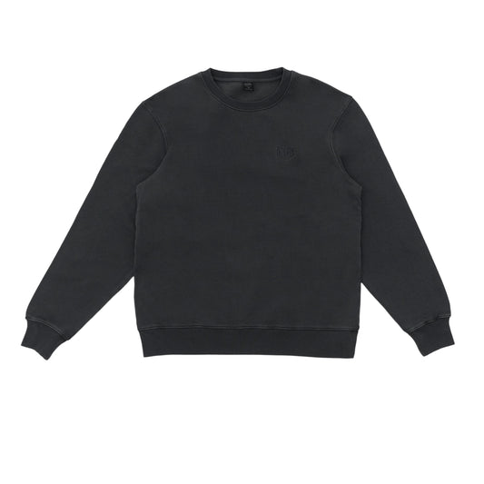 Deus Ex Machina Shield Garment Dyed Crew Black  - DMF258460-BLK