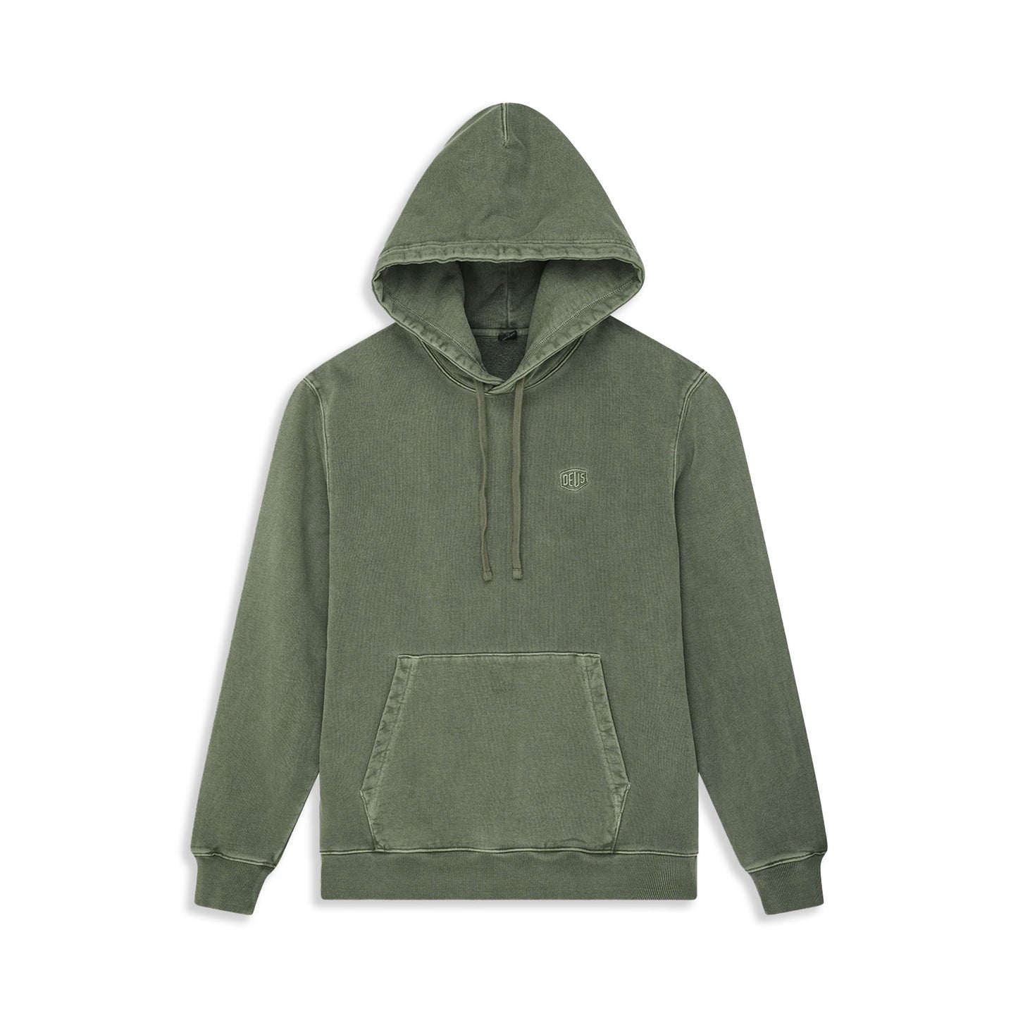 Deus Ex Machina Shield Garment Dyed Hoodie Cypress Green  - DMF258461-CYP