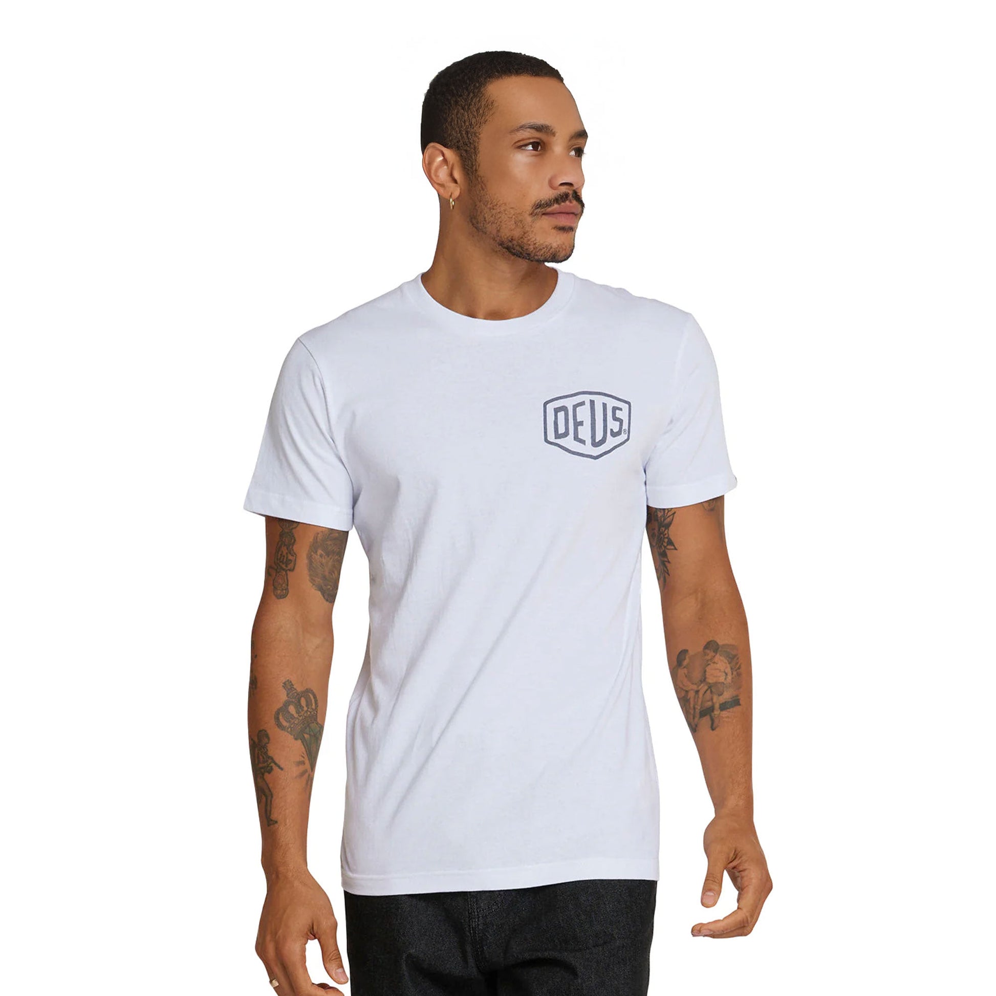 Deus Ex Machina Camperdown Address Tee White  - DMW41808A-WHT