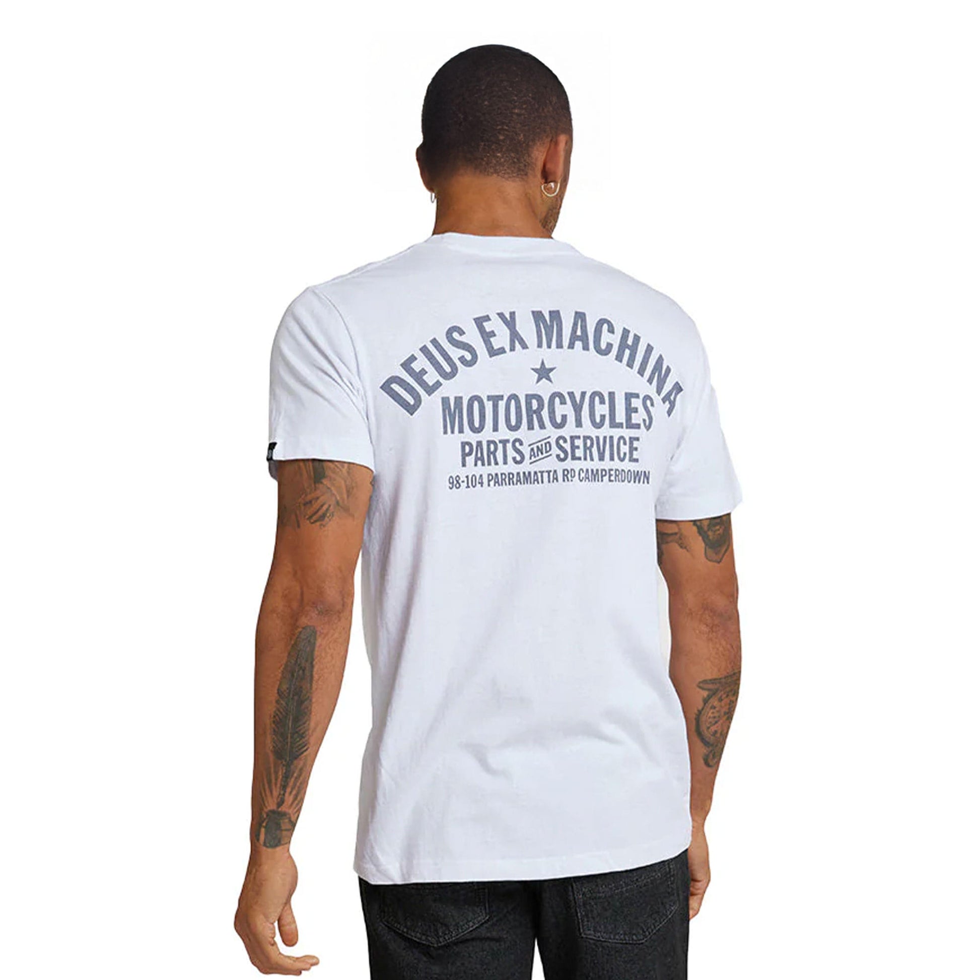 Deus Ex Machina Camperdown Address Tee White  - DMW41808A-WHT