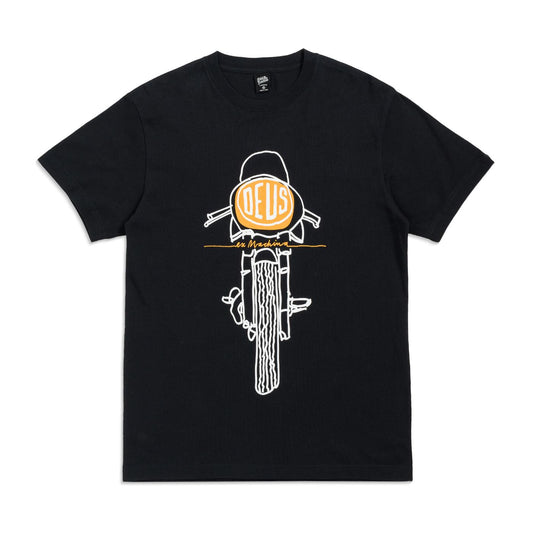 Deus Ex Machina Frontal Matchless Tee Black  - DMW41808H--BLK