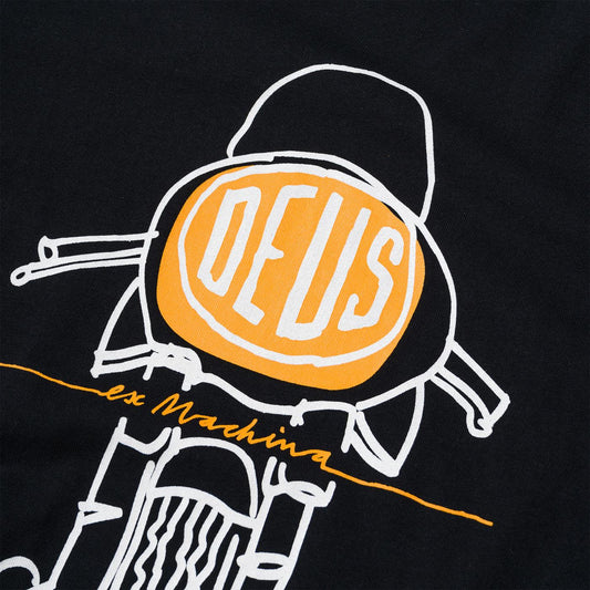 Deus Ex Machina Frontal Matchless Tee Black  - DMW41808H--BLK