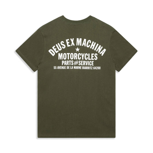 Deus Ex Machina Biarritz Address Tee Cypress Green  - DMW41808Z-CYP