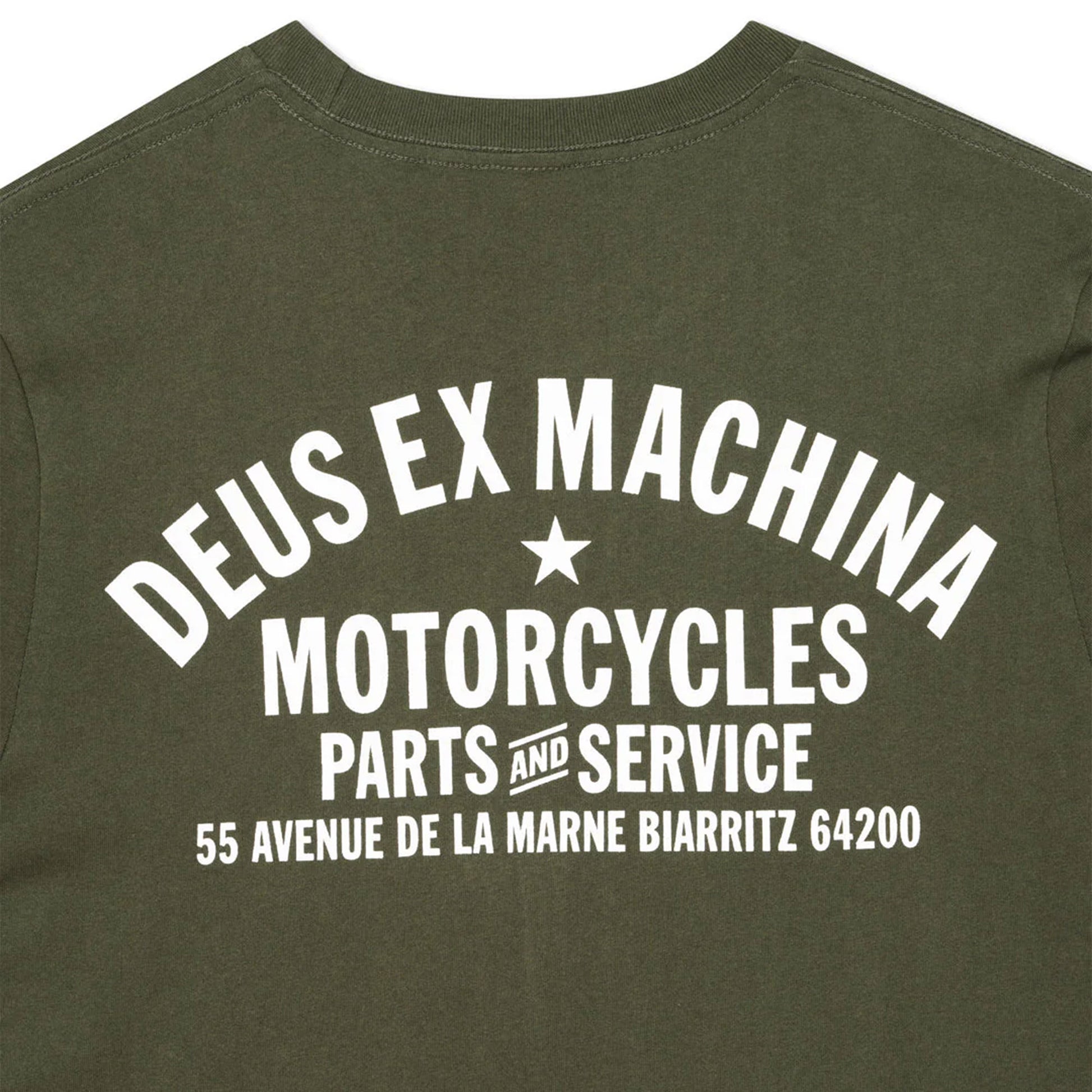 Deus Ex Machina Biarritz Address Tee Cypress Green  - DMW41808Z-CYP