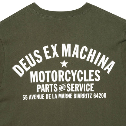 Deus Ex Machina Biarritz Address Tee Cypress Green  - DMW41808Z-CYP