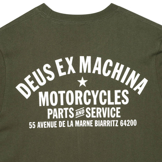 Deus Ex Machina Biarritz Address Tee Cypress Green  - DMW41808Z-CYP