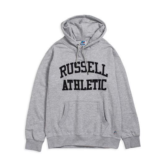 Russell Athletic Iconic Hoody Sweatshirt New Grey Marl  - E36061-091