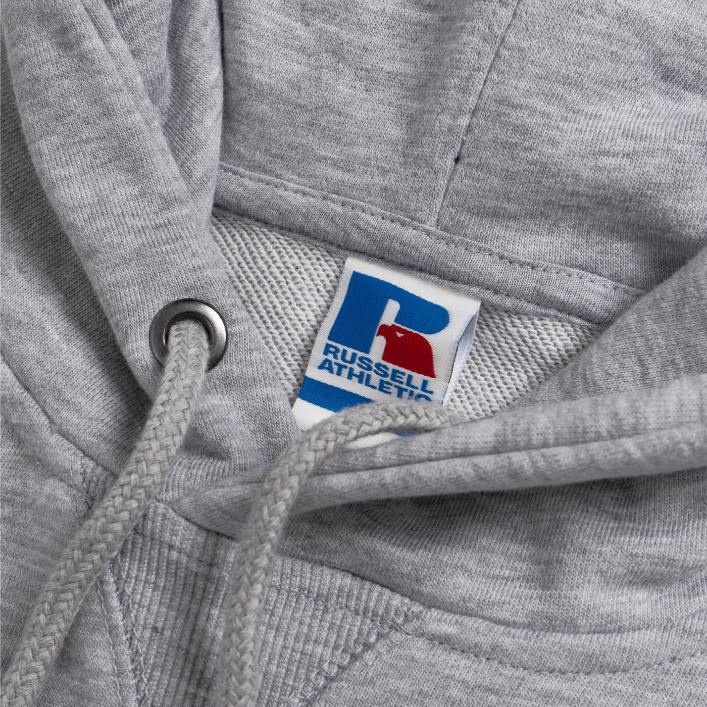 Russell Athletic Iconic Hoody Sweatshirt New Grey Marl  - E36061-091