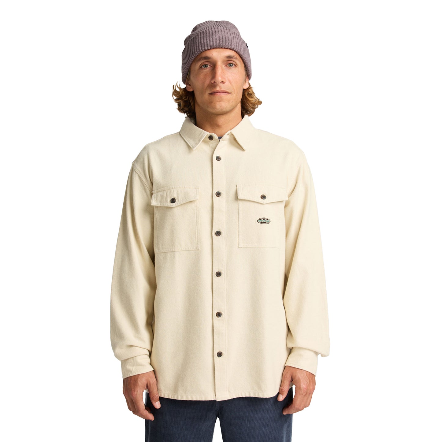 Billabong Del Mar Flannel LS Shirt Sand  - EBYWT03018-TFH0