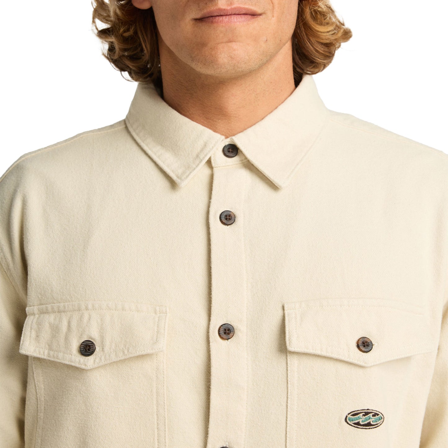 Billabong Del Mar Flannel LS Shirt Sand  - EBYWT03018-TFH0