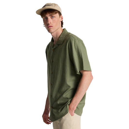 Billabong Vacay Linen S/S Shirt Moss Green  - EBYWT03030-GLW0