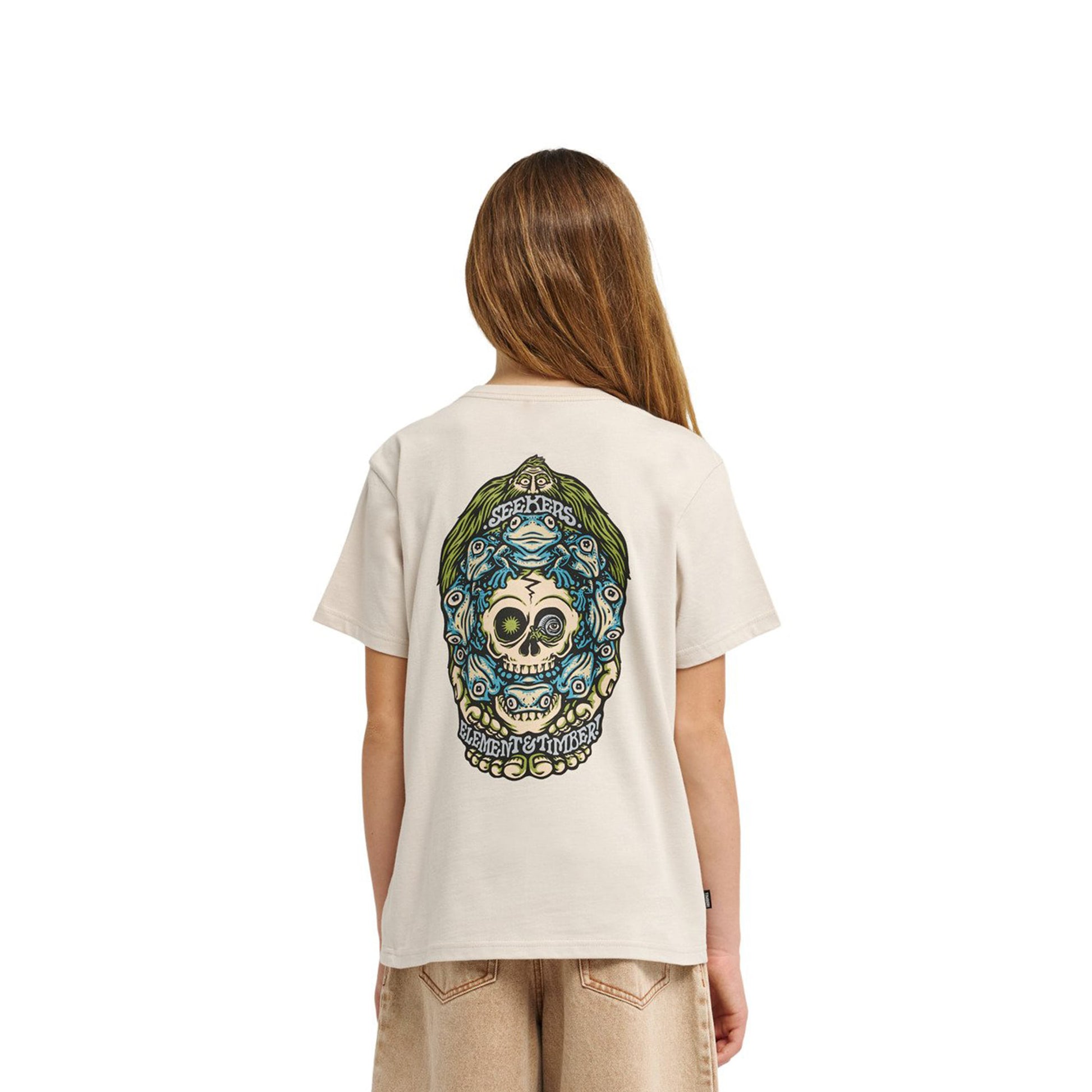 Element Timber Orbit T-Shirt Oat Milk  - ELBZT00288-TEG0