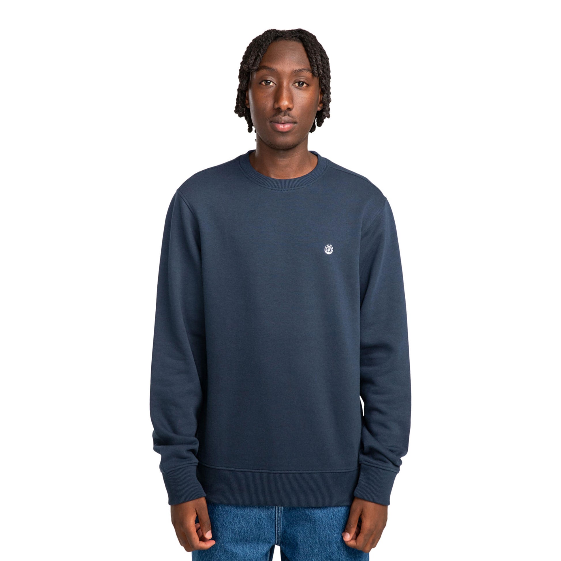 Element Icon Embroidery Crew Eclipse Navy  - ELYFT00197-ECN