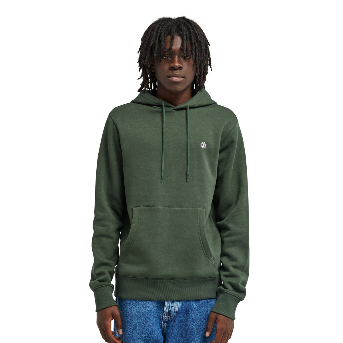 Element Cornell Icon Embroidery Hoodie Deep Forest  - ELYFT00198-KSW0