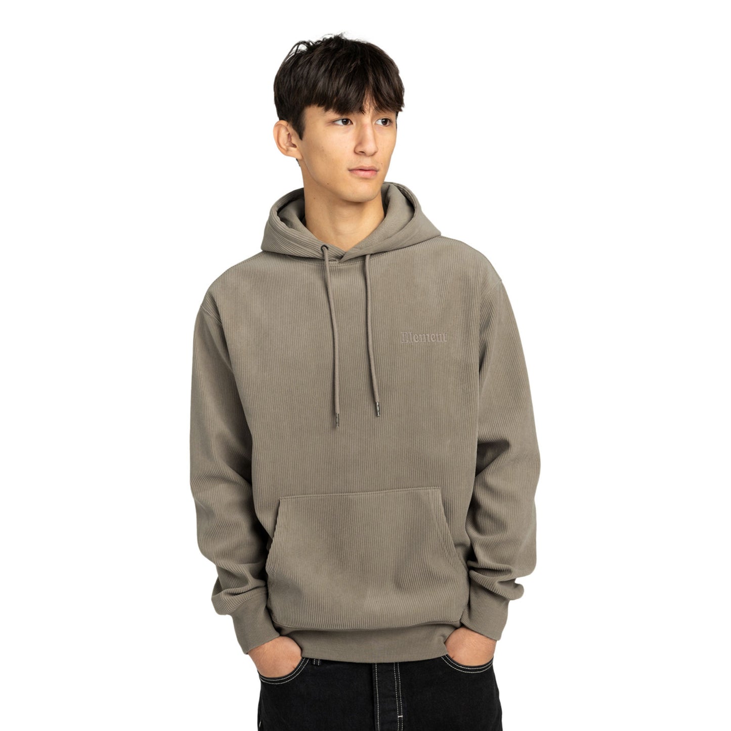 Element Serif Corduroy Hoodie Aluminum  - ELYFT00201-TKH0