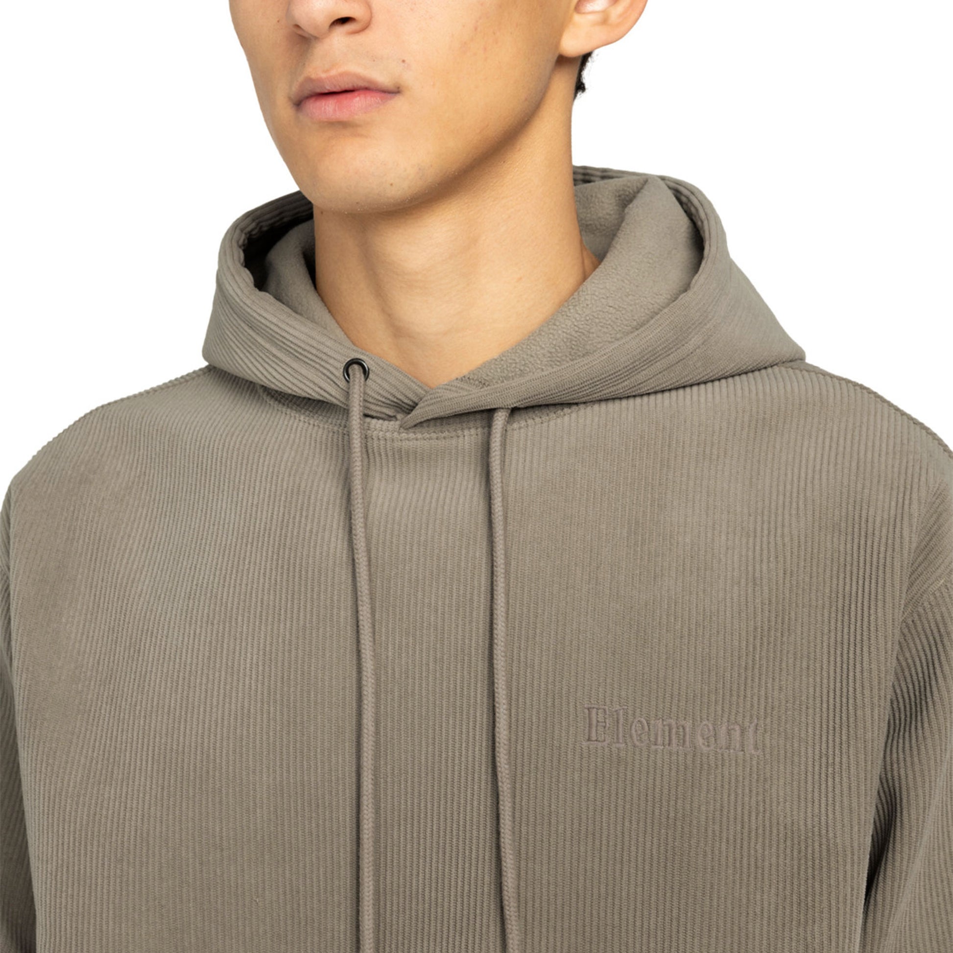 Element Serif Corduroy Hoodie Aluminum  - ELYFT00201-TKH0