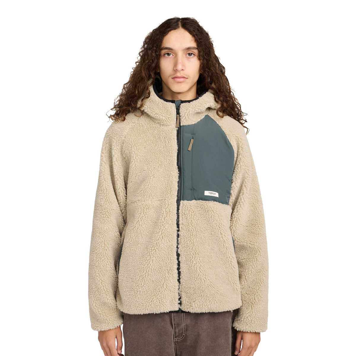 Element Wolfe Sherpa Jacket Oat Milk  - ELYJK00225-TEG0