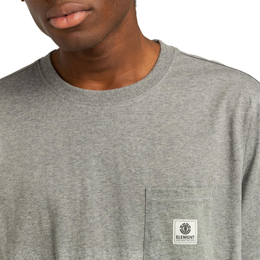 Element Basic Pocket Label T-Shirt Grey Heather  - ELYKT00116GRH
