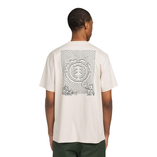 Element Job Done T-Shirt Oat Milk  - ELYZT00506-TEG0