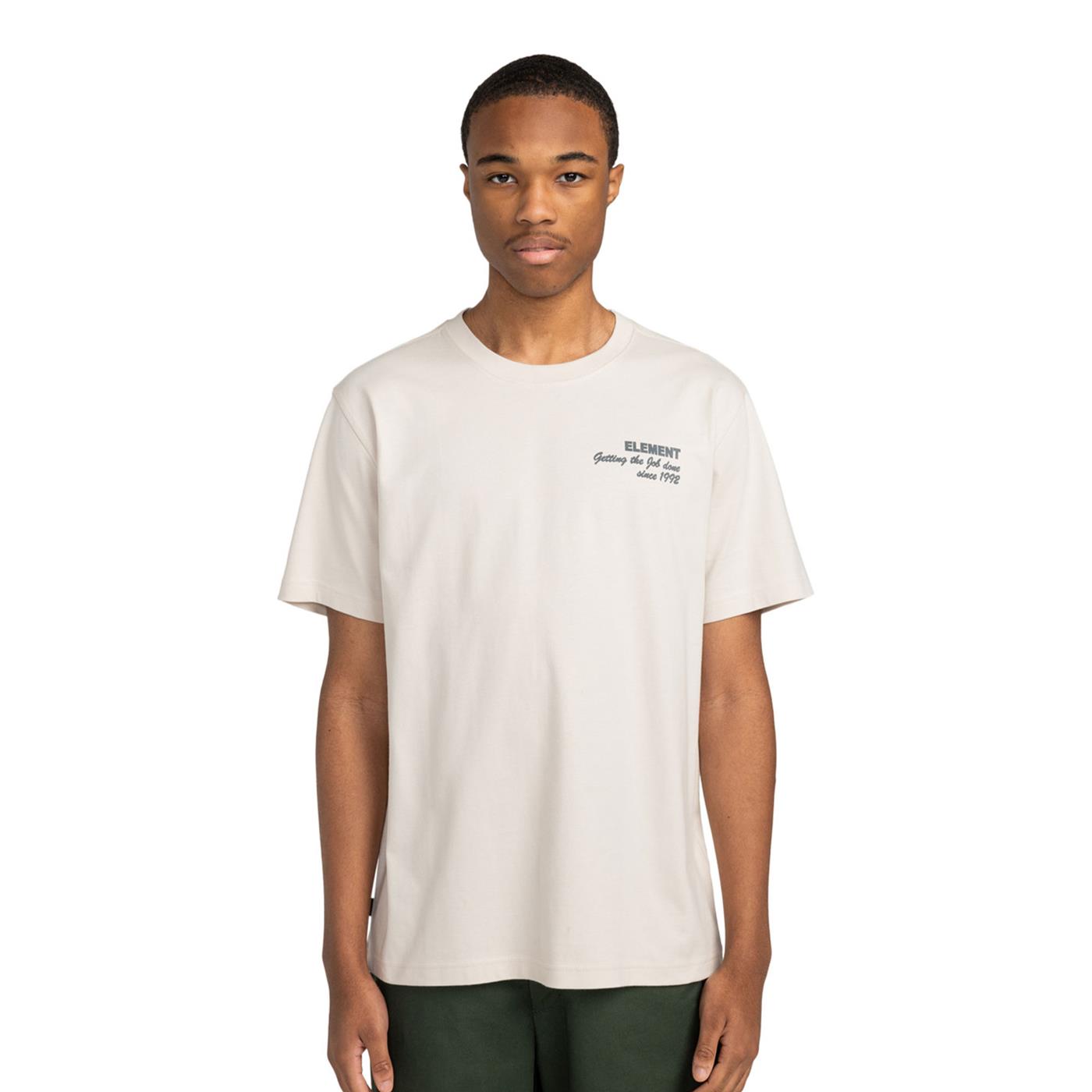 Element Job Done T-Shirt Oat Milk  - ELYZT00506-TEG0