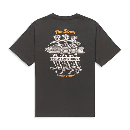 Element Timber Skeleton T-Shirt Off Black  - ELYZT00517-KTA0