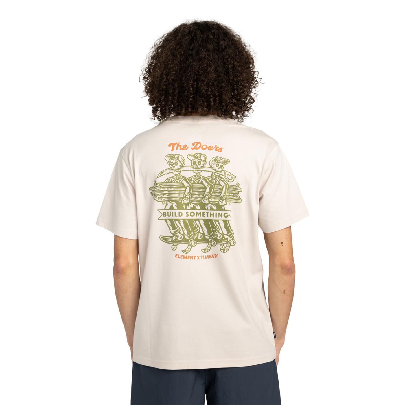 Element Timber Skeleton T-Shirt Oat Milk  - ELYZT00517-TEG0