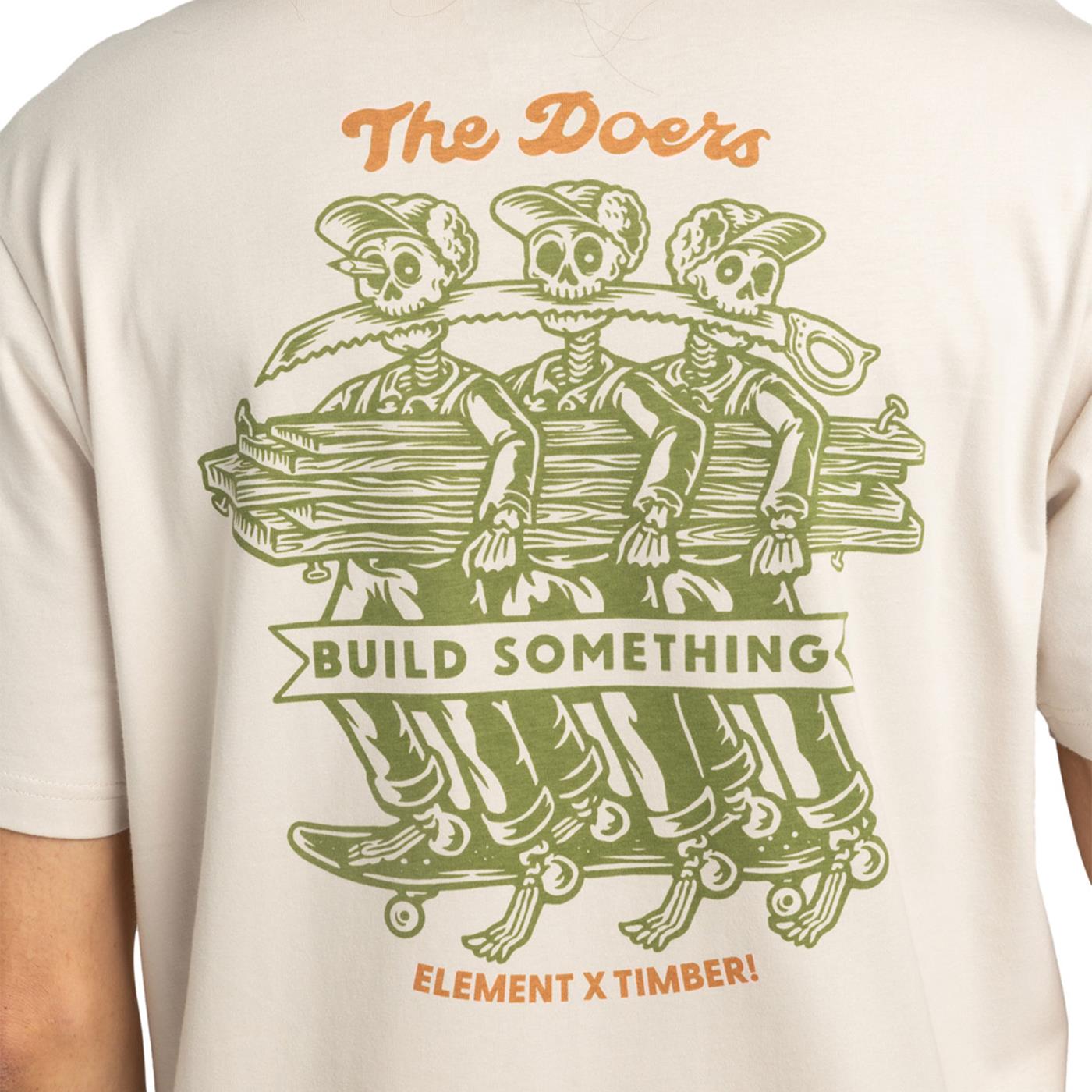 Element Timber Skeleton T-Shirt Oat Milk  - ELYZT00517-TEG0