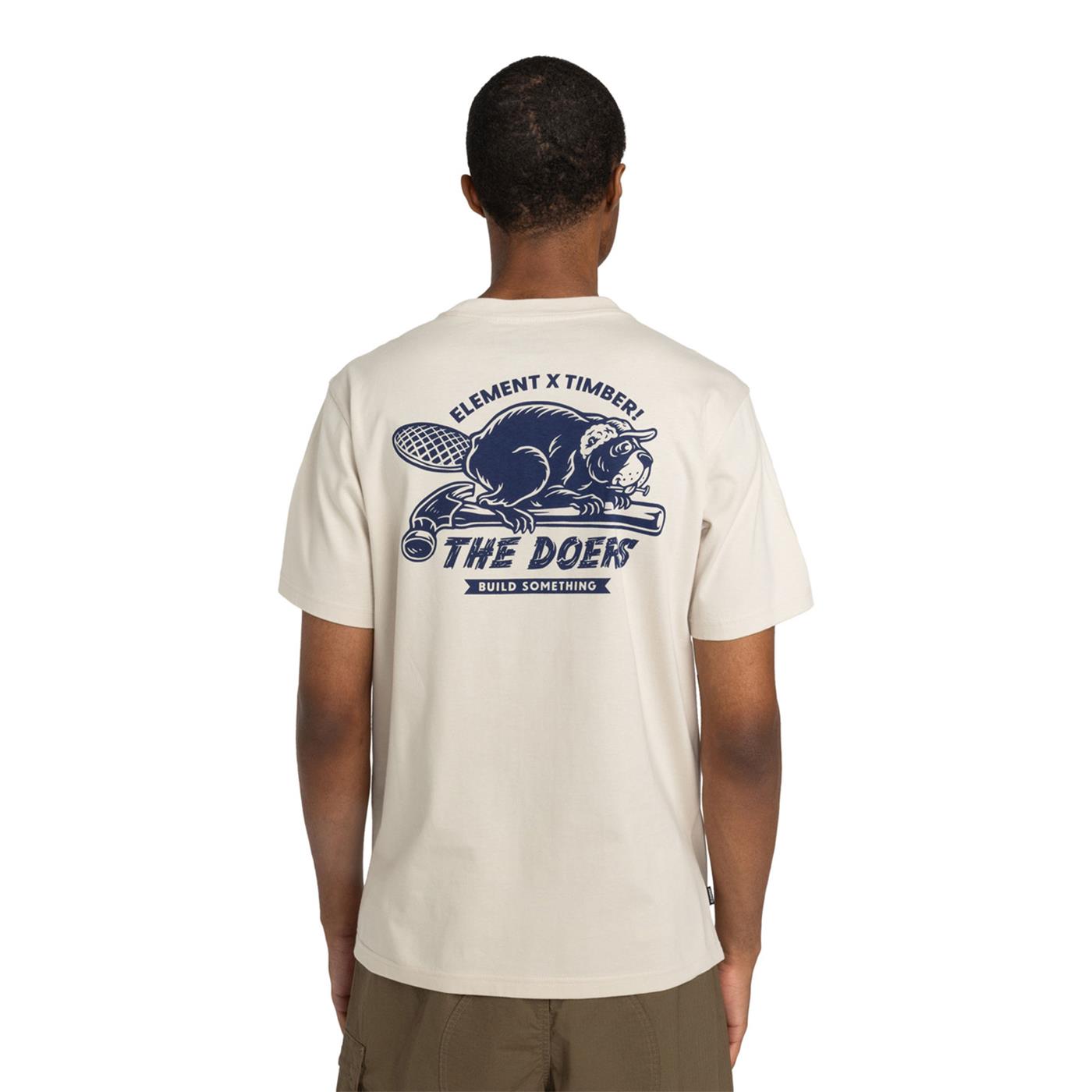 Element Timber Builder T-Shirt Oat Milk  - ELYZT00518-TEG0